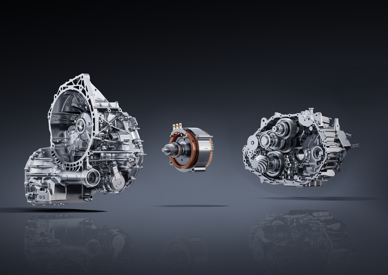 前电驱10合1二挡DHT混动箱